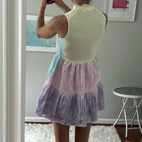 Amanda Uprichard Pastel Multicolor Sleeveless Dress - Picture 5 of 5